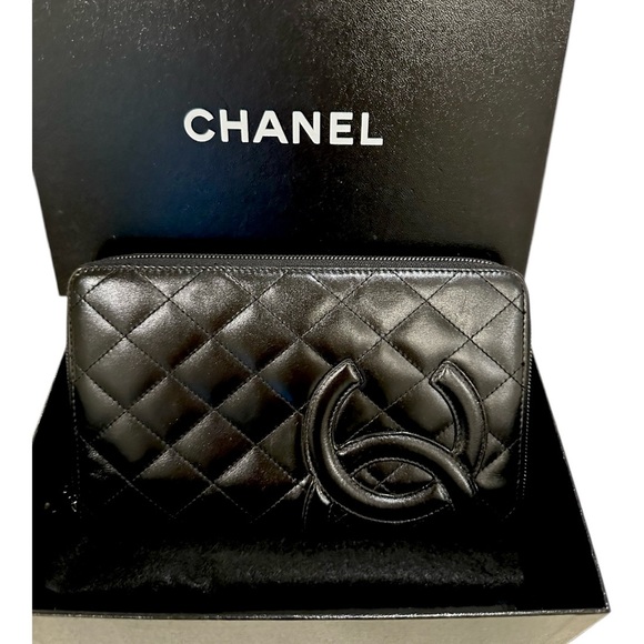 CHANEL Cambon Calfskin CC Logo ORGANIZER wallet - Picture 1 of 6